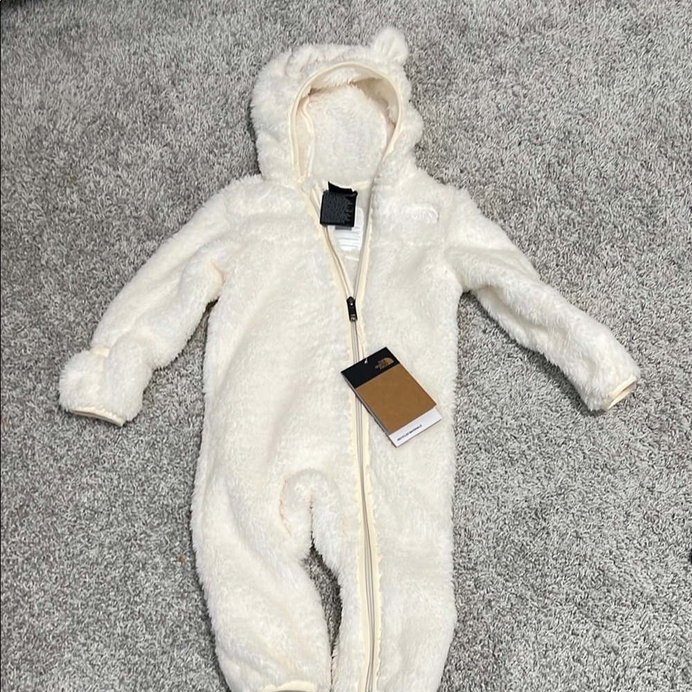 NWT The North Face Fuzzy Cream Kids One Piece